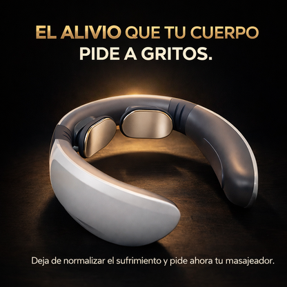 AuraRelax™ | Masajeador Cervical Inteligente EMS con Calor Terapéutico