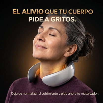 AuraRelax™ | Masajeador Cervical Inteligente EMS con Calor Terapéutico